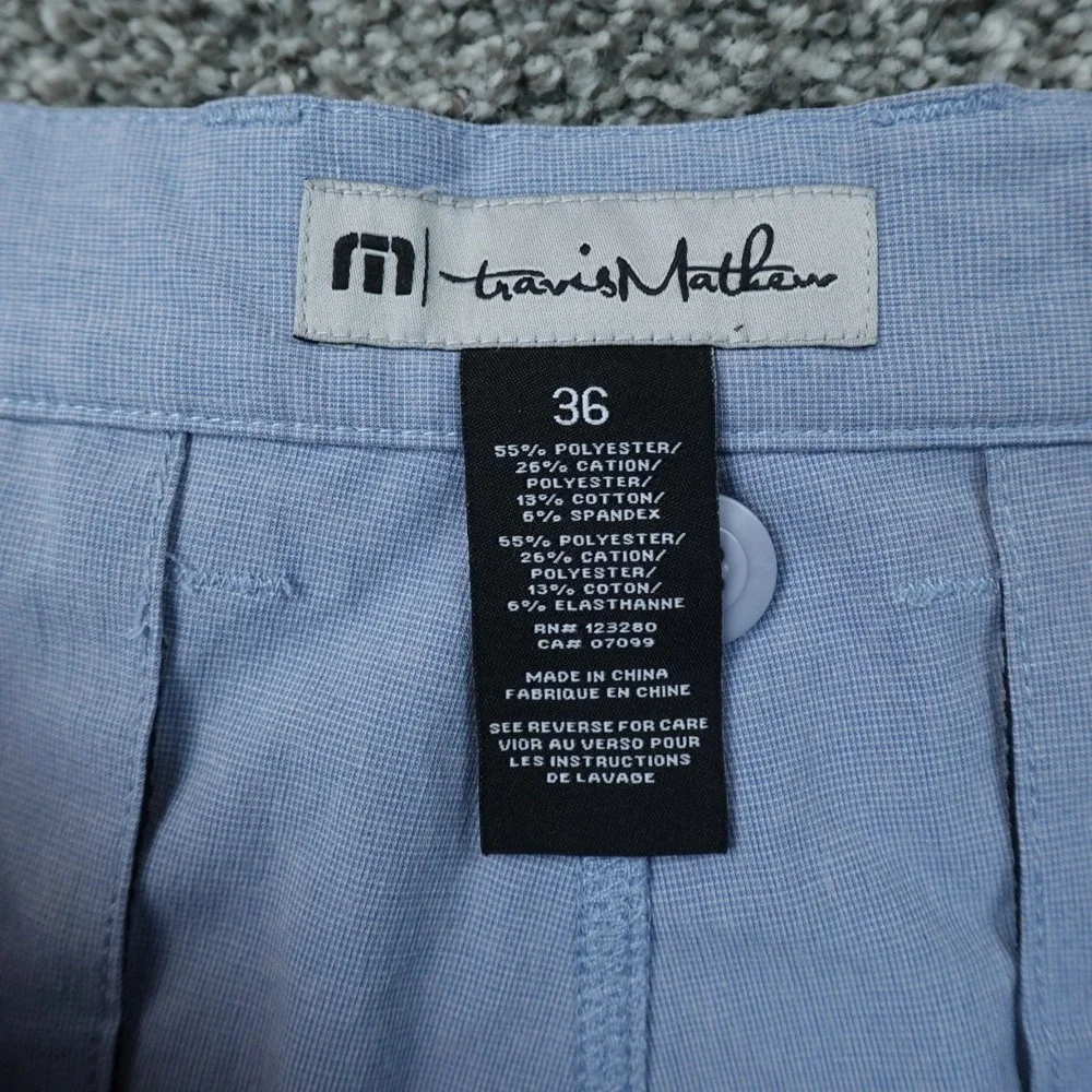 Travis Mathew Shorts Mens 36 Blue Chino Golf Performance Stretch Athletic Flex